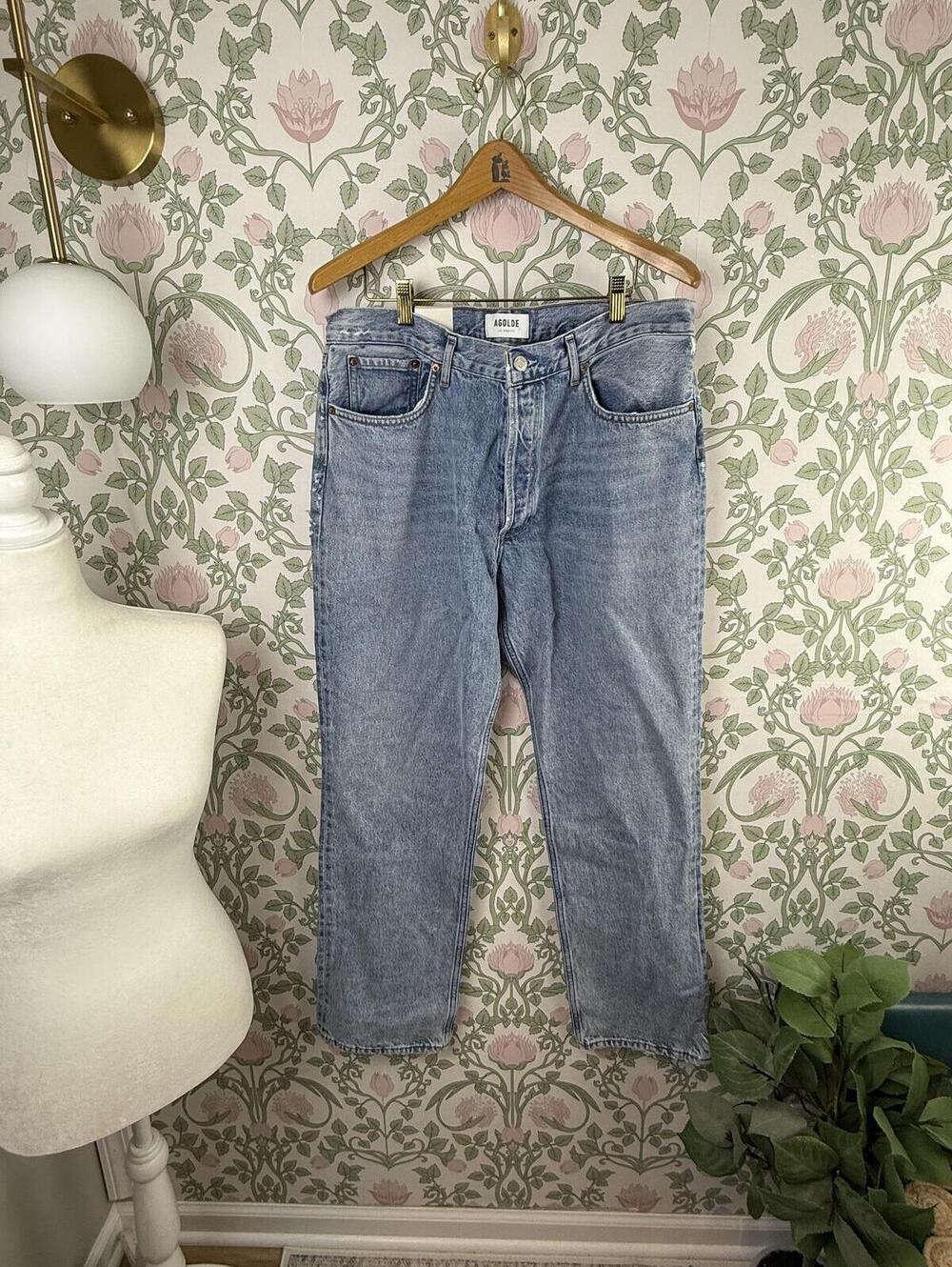 AGOLDE Lana Mid-Rise Vintage Straight Denim Jeans in Fiction - Size - 32 - NWT - Picture 5 of 13